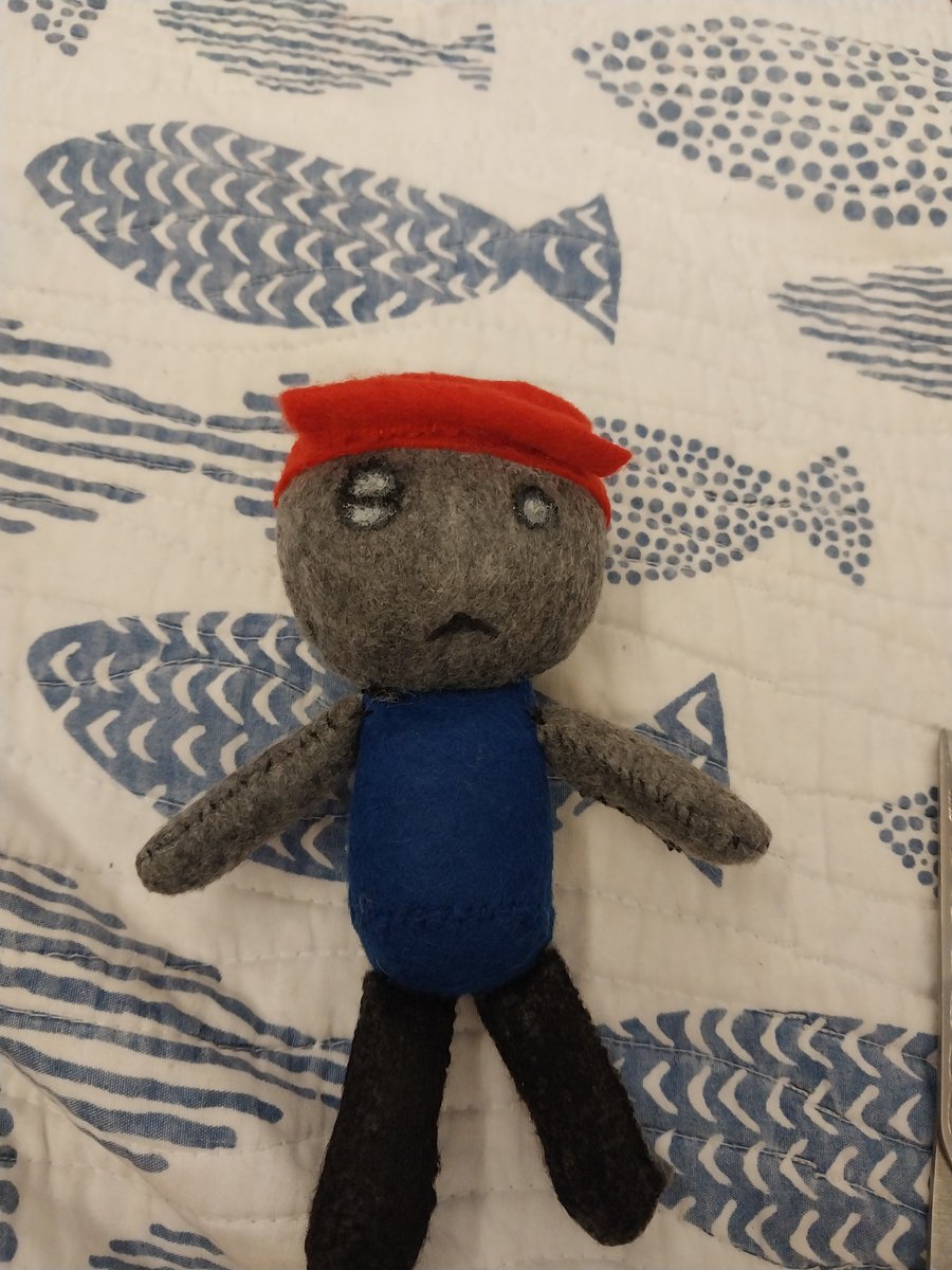 PukingLime's tweet photo. Stupid chud #ivanbadthings #badthings I really wanted to make a travis one but I didn't have the right felt colors so I'm a little sad https://t.co/57er92yX8R