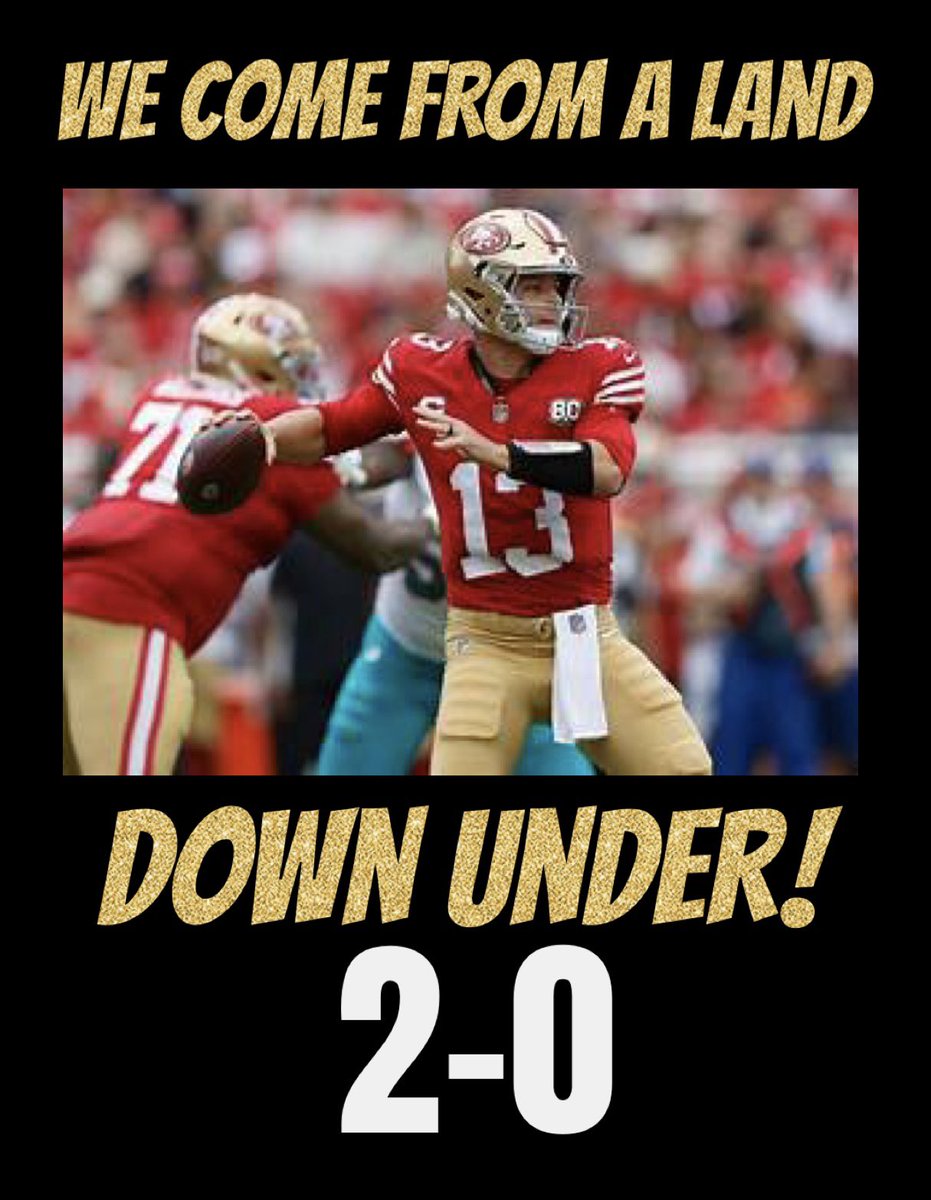 DonAtkinsonNFL's tweet photo. The 49ers officially had zero side effects from visiting Levi’s Down Under. Unless fun is a side effect. 

Let’s go dominate the Cards! 

#SixthLombardiSeason https://t.co/ny7VdQozdO