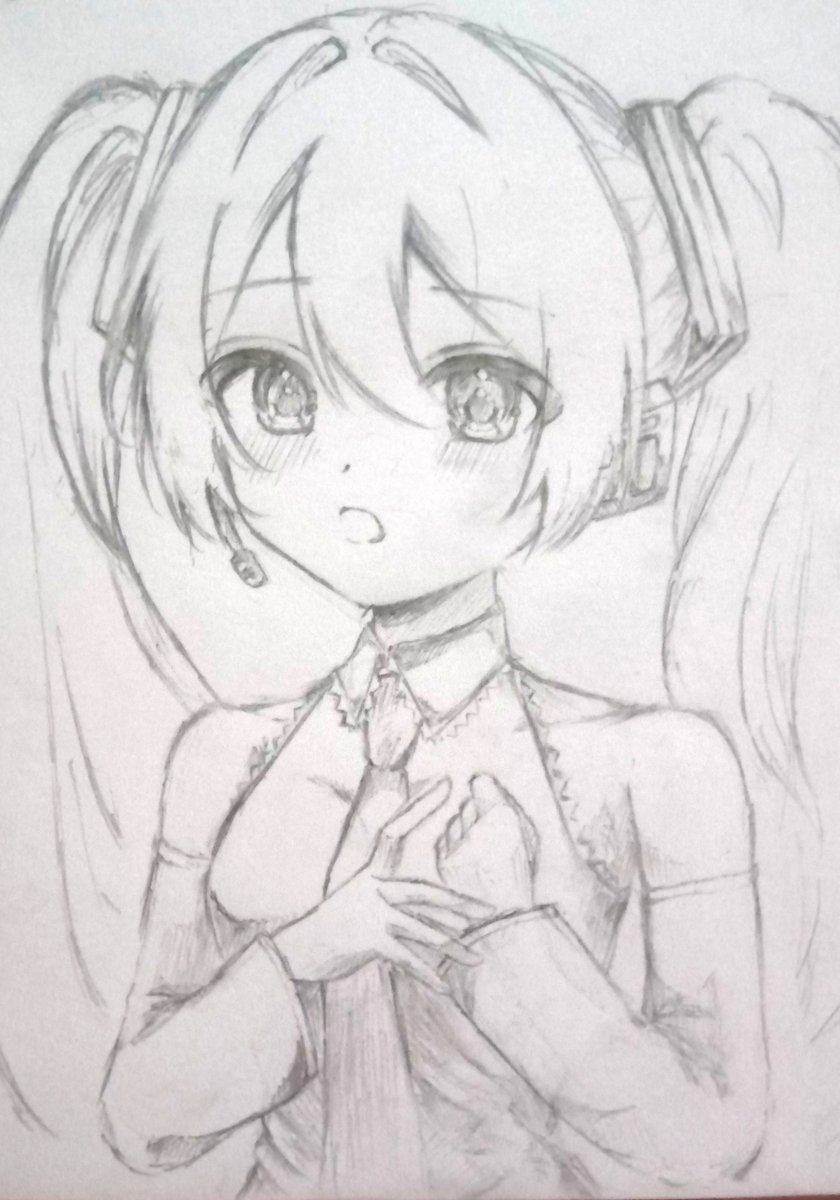 clioneking905's tweet photo. 朝一投稿✨️初音ミク描いてみた
#初音ミク　#ファンアート　#アナログイラスト https://t.co/WRREdnlwYn