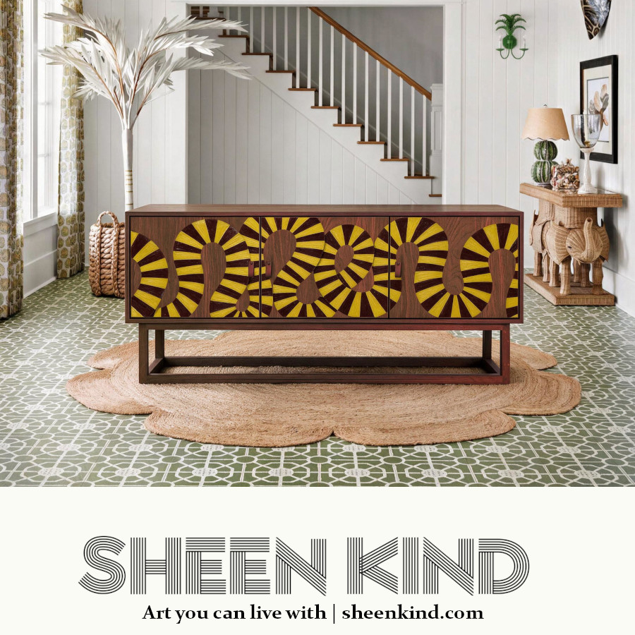 sheenltd's tweet photo. Make an unforgettable statement with this #artisticsideboard, where richly grained #walnut meets #hypnotic modern #geometry.

https://t.co/KA6EJkpkYB
.
.
#SheenKind #ArtYouCanLiveWith #Cabinet #Buffet #GeometricDesign #Bands #ArtisticSideboard #HomeFurniture #FurnitureDesign https://t.co/JGbk3Z0iOH