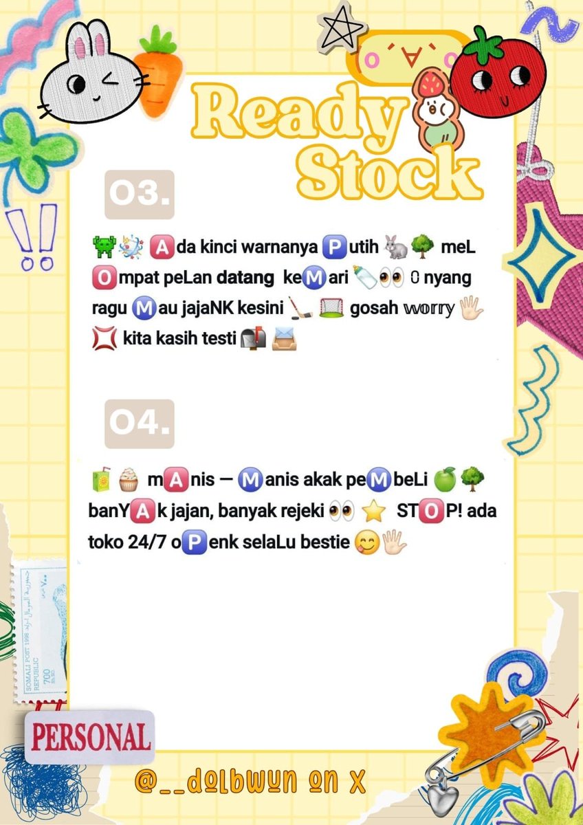 __dolbwun's tweet photo. ㅤㅤ
💭 haYiii all 👋🏻 help rt? gomawo ₍ᐢ. .ᐢ₎
ㅤㅤㅤ
sniff🐰🥕 upi bawa 6 🥣 wording rs
nih siap take 🛒 this tiⓂ️e for bio x
needs iaa 🌞⛳️ PRICE : 3.5OO/each
📮 u can take this by dm or tele ★🔍
#bealanja
ㅤㅤ https://t.co/MGTiFppuxe