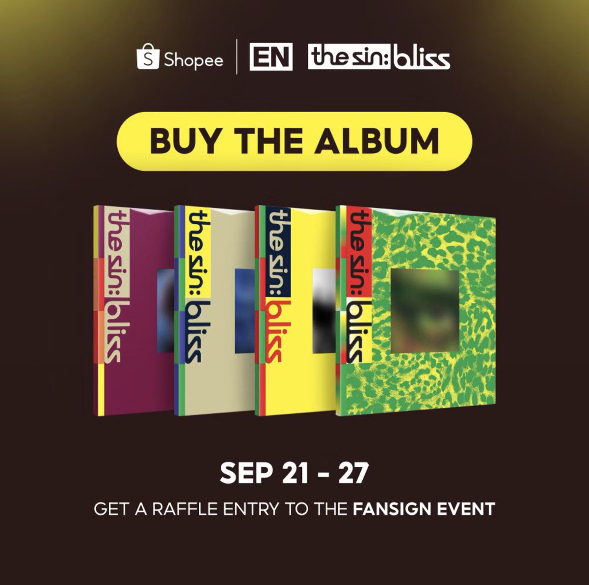infinitefoxz's tweet photo. ENHYPEN ALBUM GIVEAWAY GA
(PH address only >< )

2 winners of The Sin : bliss standard albums (random)
2 winners of Desire : Unleash YOU ver (unsealed but complete inclusions)

Mechanics:

-like and RT all 3 tweets in replies
-reply proofs 

Ends September 27, will draw winners  on September 27 evening