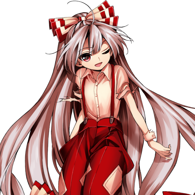 dailytouhous's tweet photo. The Touhou of the day is: Fujiwara no Mokou! https://t.co/kKLJyTQutt