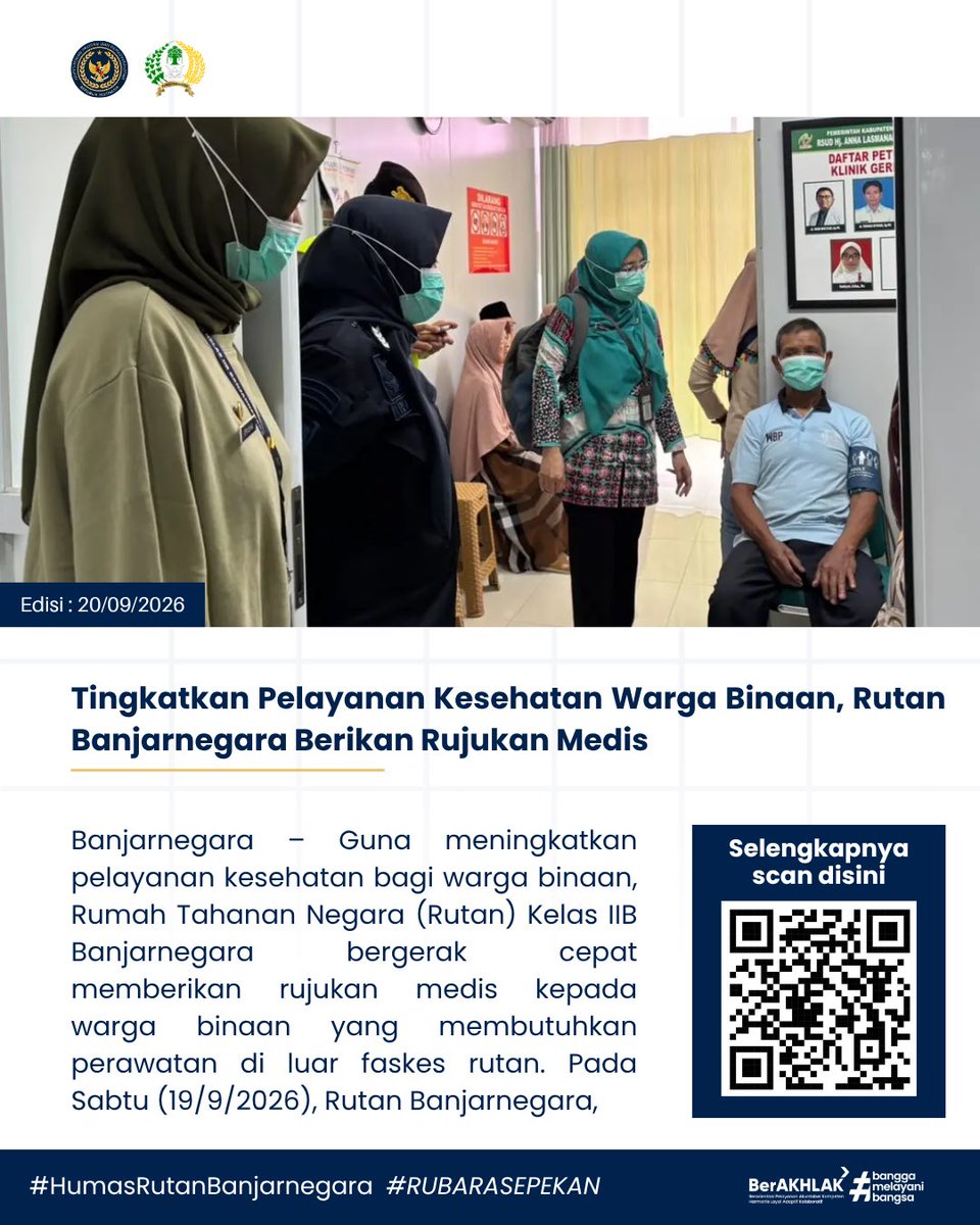 RUTAN_BNA's tweet photo. 👉 Yuk, simak highlight kegiatan pekan ini!

#kemenimipas
#guardandguide
#infoimipas
#rutanbanjarnegara
#Pemasyarakatan

(Tim Humas Rutan Banjarnegara) https://t.co/zcsnTU9HO1