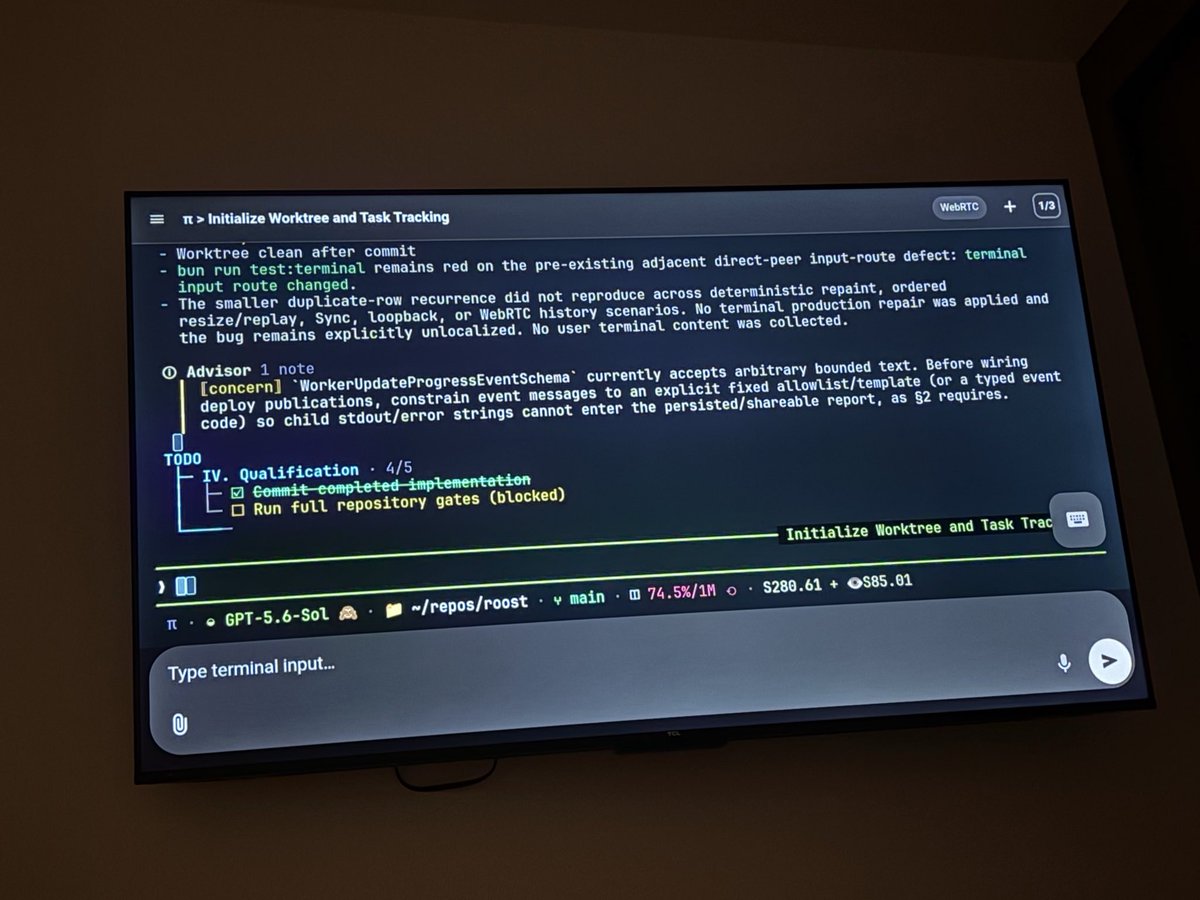 cefegezor's tweet photo. Year of the terminal,  got my terminal work running from my TV on roost. https://t.co/zuAs4V3DQY
