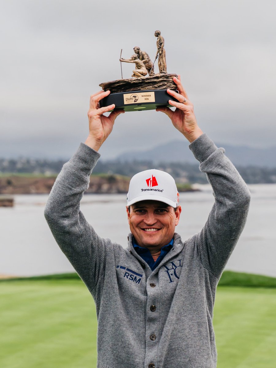 PUREFirstTee's tweet photo. Zach Johnson. Victorious at Pebble. 2026 PURE Insurance Championship 🏆 https://t.co/4PZfbDeT3Z