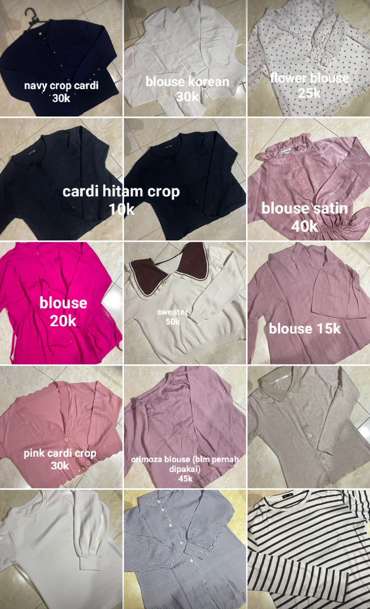 chellinn13869's tweet photo. WTS barang barang preloved!!!
📍jogja (uny, ugm)

Buat detail bisa dm ya, boleh tanya tanya dulu kok :D

Boleh nego juga yaa

#preloved #prelovedbarangkos #prelovedbaju #prelovedjogja https://t.co/tBLRZhLXLw