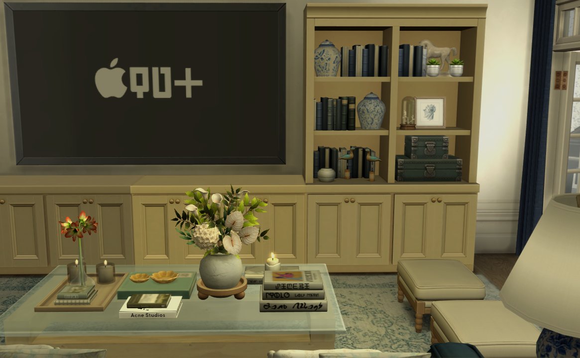 Willian10L's tweet photo. Coastal Laurent Manor - TV room, a more intimate setting
#Sims4 #Simcc #simsbr #brindletonbay #Hamptons #thesims #showyourbuilds #simscommunity https://t.co/Q5UHa2tc56