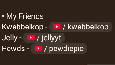 Outdated0038's tweet photo. having pewdiepie listed under "my friends" in 2015 was such a  power move https://t.co/XVoqLYyloE