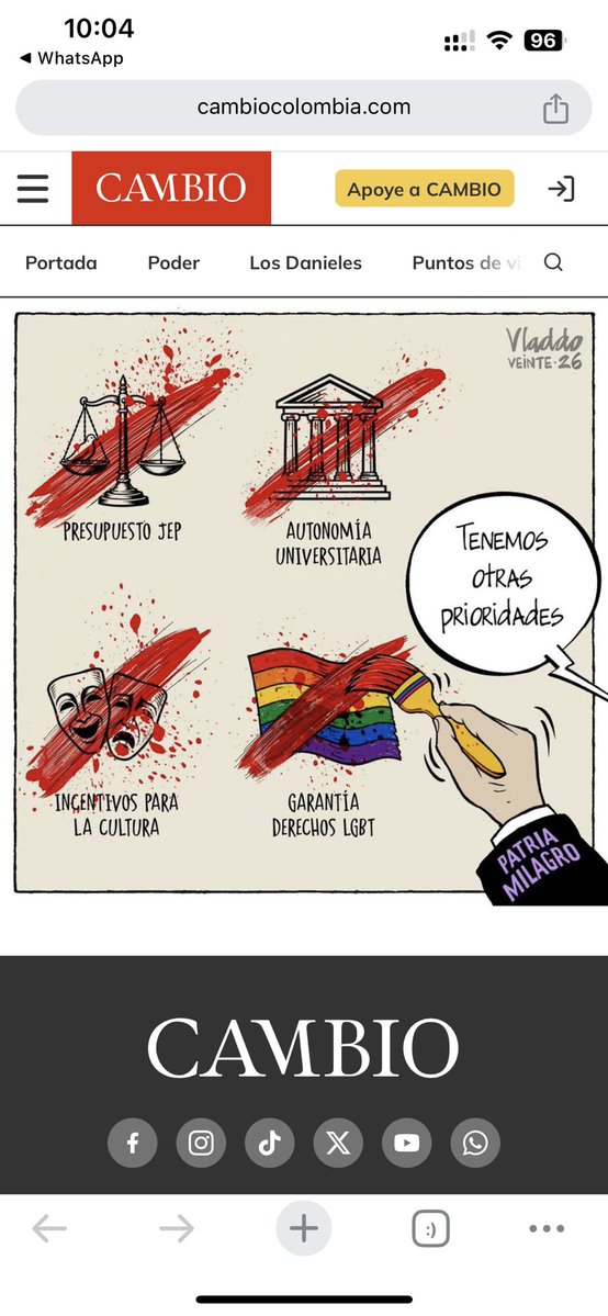 juliandezubiria's tweet photo. Profunda razón tenía Humberto Eco cuando decía: “El poder teme al humor porque la risa quita el miedo y las leyes se imponen más fácilmente a través del miedo.” 
Es muy grata noticia ver a @Vladdo en @estoescambio https://t.co/istKUIFpO1