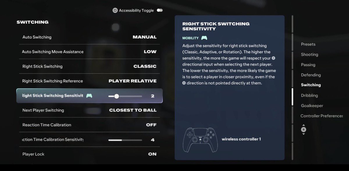 KillerFutCoins's tweet photo. 🚨 DEFENDING IN FC27 IS TOUGH — MASTERING PLAYER SWITCHING IS KEY! 🎮🛡️

Struggling with player switching and constantly ending up on the wrong defender? 😭❌ Try this:

🎯 Lower your switching sensitivity and start with a low value. Once you get comfortable, gradually increase it.

⚠️ The higher the sensitivity, the more likely the game is to switch you to a farther player.

✅ Lower sensitivity = closer player
❌ Higher sensitivity = farther player

Master your switching and defending becomes much more manageable! 🧠🔥

#FC27 #EAFC27 #FC27Tips #EAFC27Tips
#footballgaming