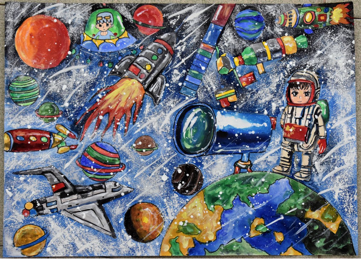 BrandeWisneski's tweet photo. Just found my old childhood sketchbook while tidying up—those messy doodles of space dreams made me realize I’m now a designer building real satellite parts. Growth hits harder when you dig up the past!， https://t.co/8HQNAs81nZ