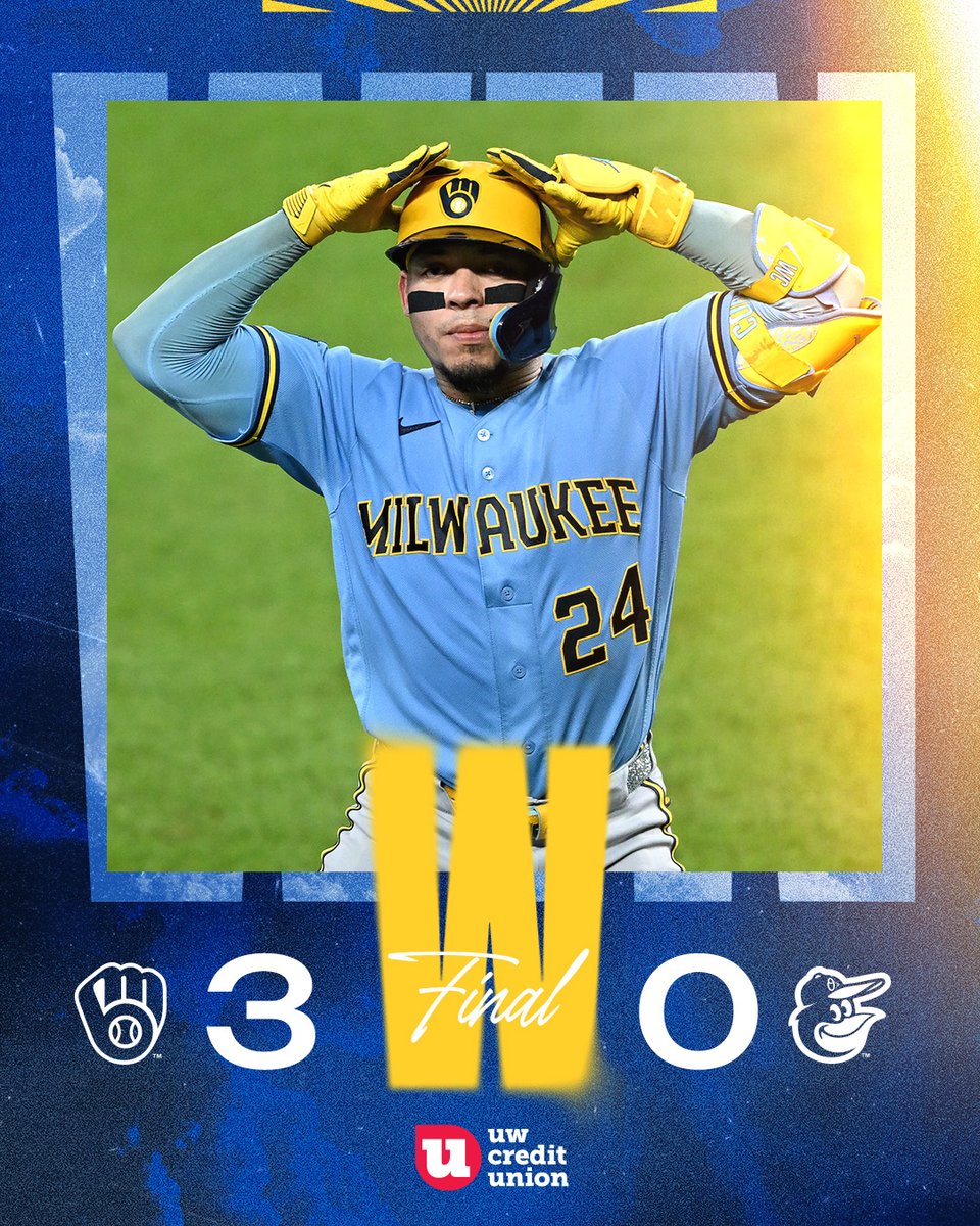 Brewers's tweet photo. Our first-ever 98th win ‼️

#ThisIsMyCrew x @UWCreditUnion https://t.co/wB98Th1QNC