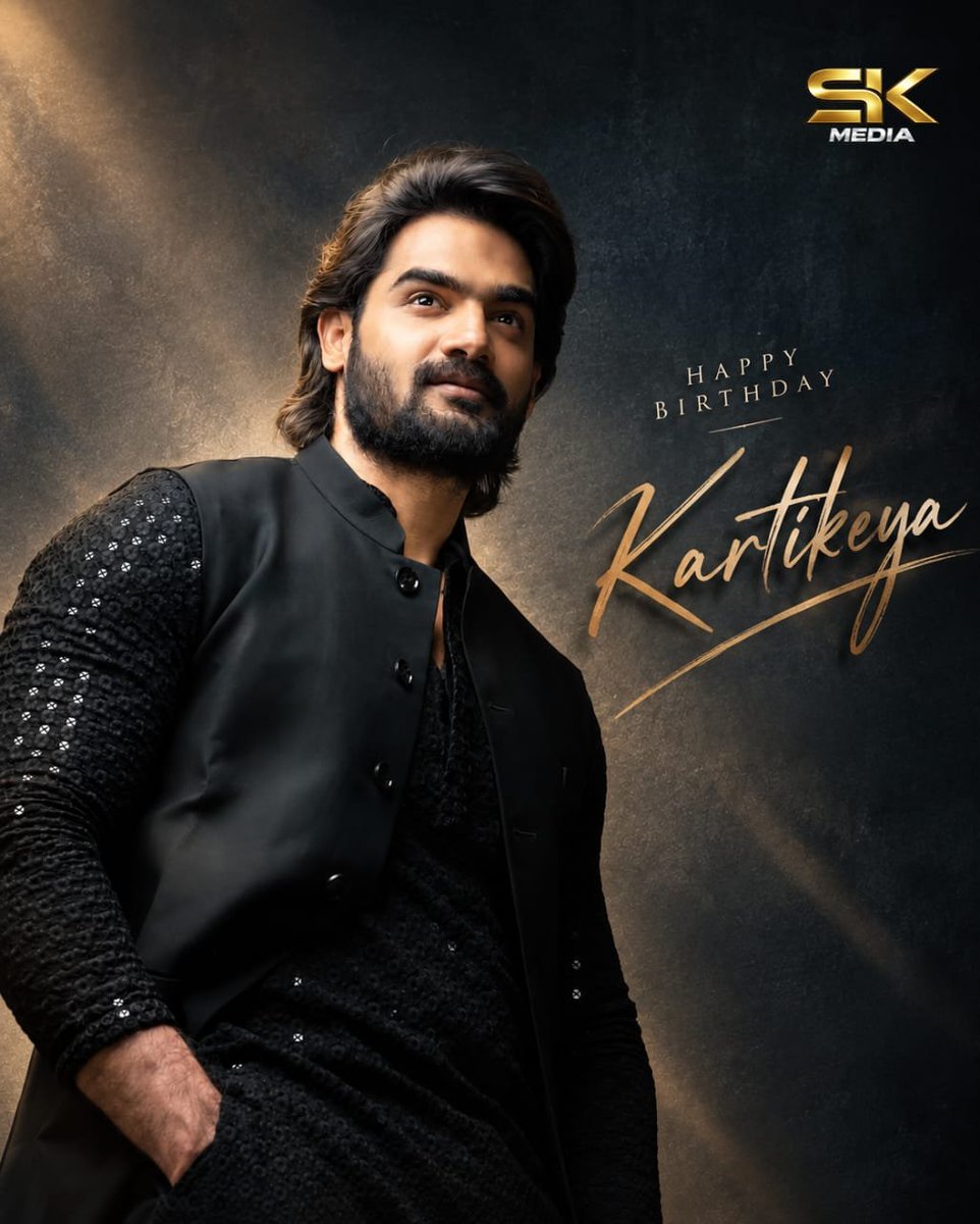 SKMedia_PR's tweet photo. Wishing Happy Birthday to young and Dynamic Actor @ActorKartikeya ❤️‍🔥🎉

May you have a wonderful year ahead filled with success and happiness ✨ 

#HBDKartikeya https://t.co/zFZRMI48Ws