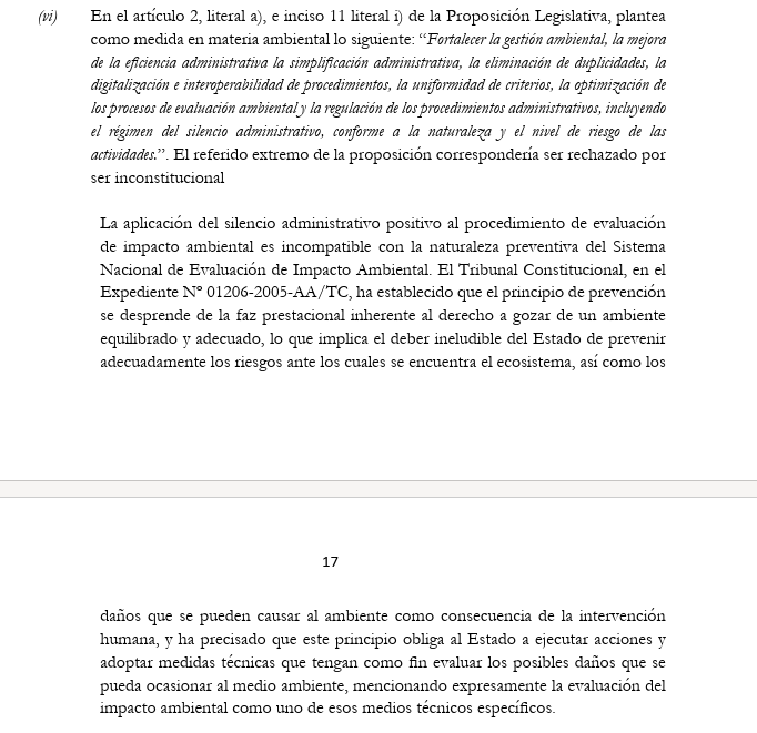 cviguria's tweet photo. Lo que se viene... 

Informe de opinión consultiva de César Landa que ha sido enviado a Giannina Avendaño, presidenta de la Comisión de Constitución de la cámara de diputados concluye que el proyecto de delegación de facultades legislativas no es "constitucionalmente admisible" por su amplitud de temas por lo que caería en la "desnaturalización" de la delegación y que la convierte en una "habilitación general para legislar". 

Un tema que me llama la atención es el análisis de puntos que Landa considera inconstitucionales: intervención de las FF.AA. en penales, equiparación de organización criminales con terroristas, presunción de racionalidad en la legítima defensa, el silencio administrativo positivo en evaluación ambiental, prevalencia sobre derechos indígenas, entre otros que coinciden con posición de expertos de la ONU que se pronunciaron recientemente.