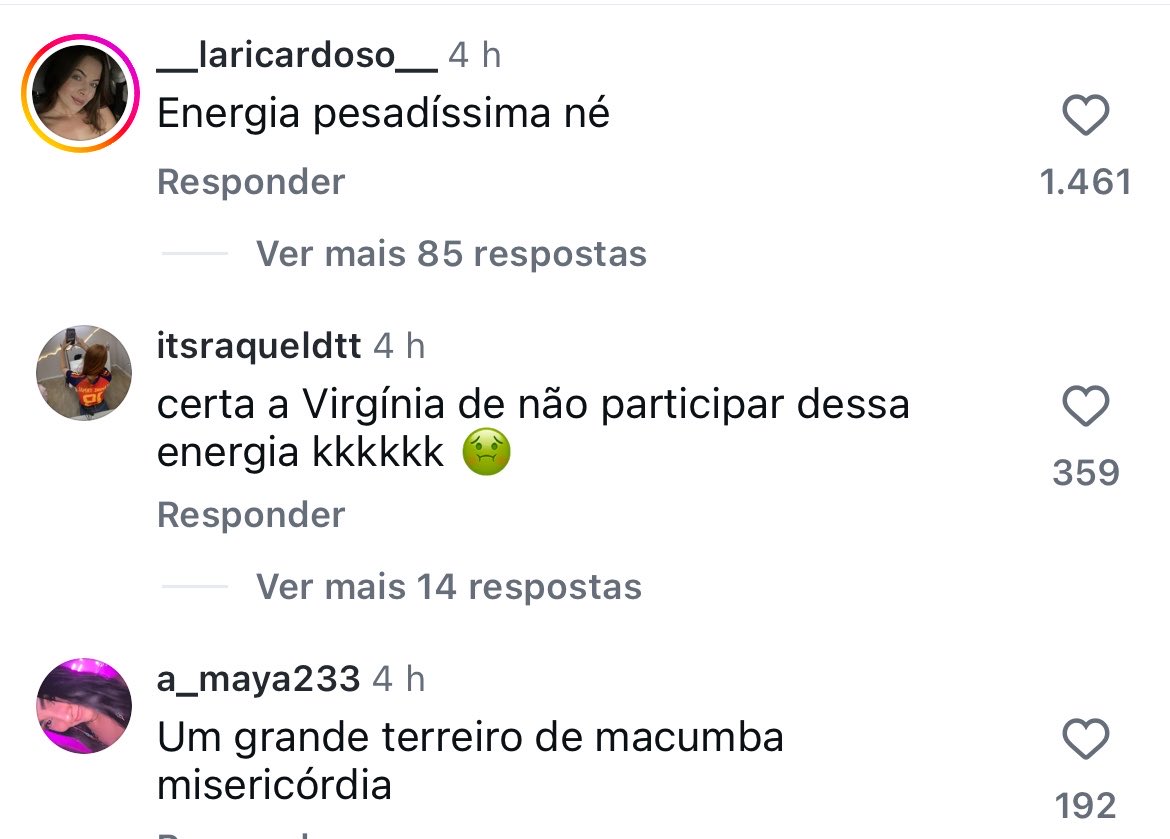 vaidesmaiar's tweet photo. Os fãs da 🐯 dando um show de intolerância religiosa nas páginas do Instagram com a Grande Rio e a Anitta https://t.co/eCuJMgnblb