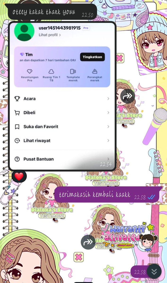 naxicy's tweet photo. testimoni canva prem netflix capcut pro loklok basic standar masih avail untuk app lainnya yuuw 🌟🛒🙋🏻‍♀️ https://t.co/S8YwWEwWGJ