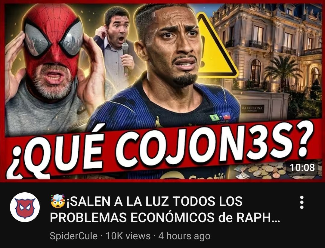 FCGravisimo's tweet photo. La campaña que este sinvergüenza ha hecho en contra de Raphinha. Por años ha estado menospreciando a nuestro capitán y mejor jugador de la actualidad.
No lo dude, en cuánto Raphinha baje un poco el nivel o no marque o asista dos partidos seguidos volverá a insultarlo https://t.co/Ifg5kuarJO
