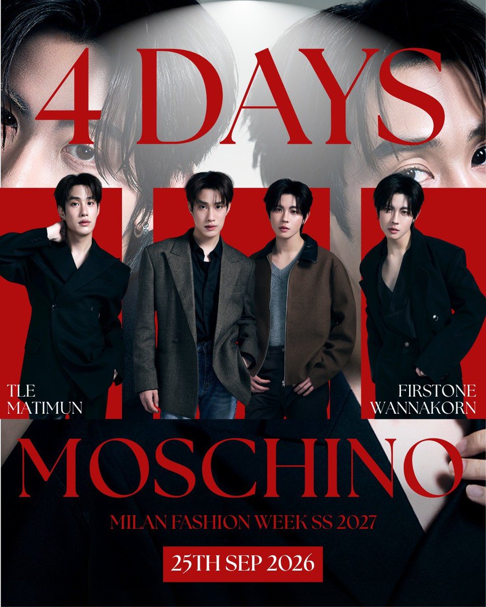 pungnoi1111's tweet photo. นับถอยหลัง 4 วันสุดท้ายแล้ว ตื่นเต้นมากๆ

#MOSCHINO
#TleFirstone
#TLE_mtm #Firstone https://t.co/tito8JZfKF