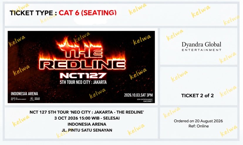 piwaahae's tweet photo. wts ⊹ want to sale tiket ‼️

NCT 127 5TH TOUR 'NEO CITY : JAKARTA - THE REDLINE

🌟CAT NEO CITY A & B (Standing)
💰4,600,000 IDR 

🌟CAT REDLINE
💰4,200,000 IDR

🌟CAT 1 
💰3,900,000 IDR

🌟CAT 6
💰1,900,000 IDR 

➰Secured 14.00, payment 14.01
➰Tiket pribadi
➰Langsung jadi fisik, aku juga nonton🤟🏻

dm for interest 🥁

Tags. info wts wtb jastip jaswar ts nct nct127 redline in jakarta nctzen ilichil konser 
#NCT태용 #redline