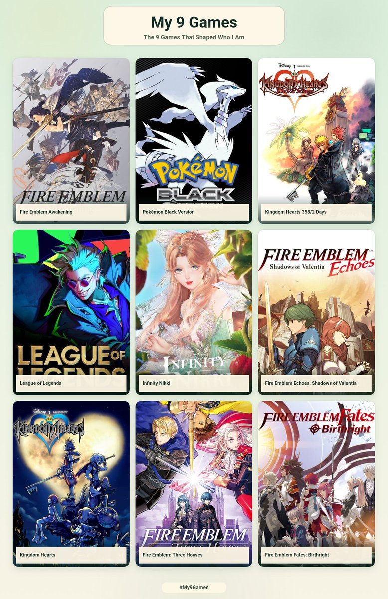 emilovesyhu's tweet photo. Continuing with 9 games that define me ♡ https://t.co/kwrzakIR9u