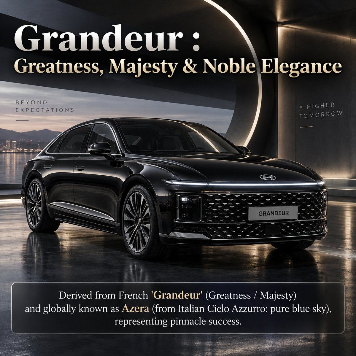 unewnetworks's tweet photo. Why is 'GRANDEUR' the symbol of success? 🚗Greatness, Majesty & Noble Elegance: Derived...Born for High Society & VVIPs:...📥 https://t.co/uJJL2yg0aS #HyundaiAzera #AutoEtymology https://t.co/cmfCJ1anOJ
