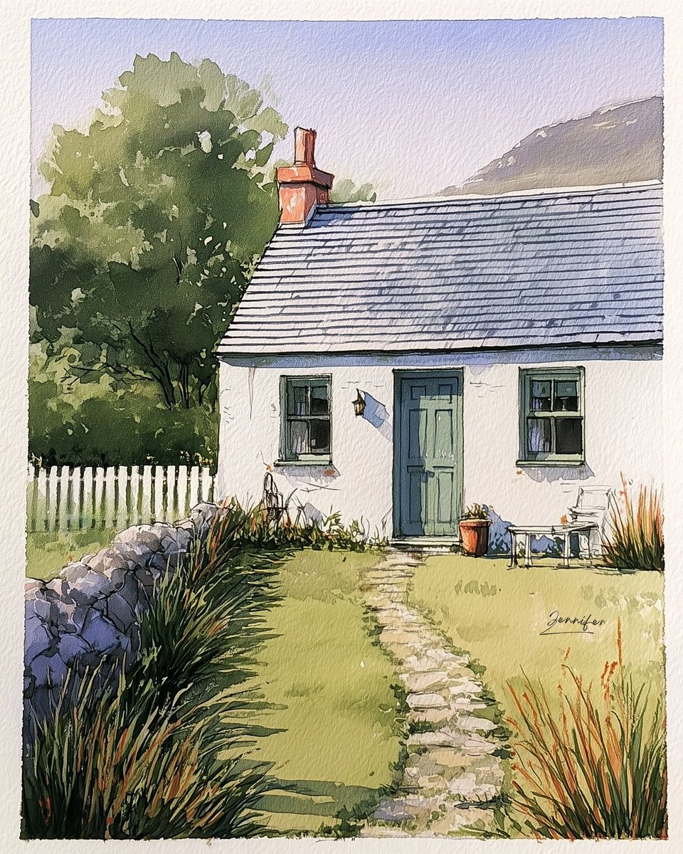 artbyjenniferB's tweet photo. A quiet little cottage, a winding garden path, and the feeling of coming home. 🏡🌿
Sometimes, the simplest places hold the most beautiful memories. https://t.co/zFGaoVDUbD