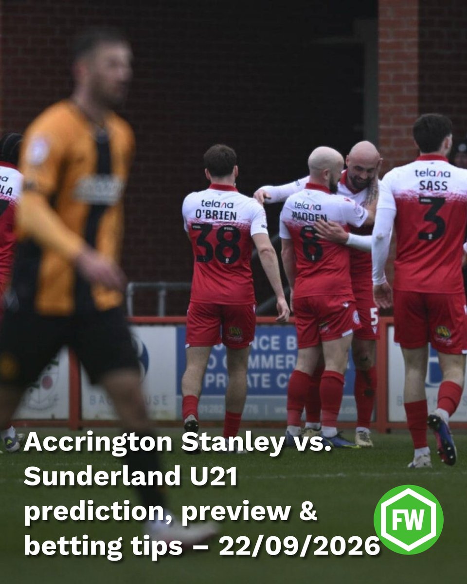 FB_WHISPERS's tweet photo. Accrington Stanley vs Sunderland U21 prediction, preview &amp; betting tips for 22/09/2026 in the EFL Trophy.
➡️ https://t.co/svV42Q9QwQ https://t.co/F6shP8xmI8