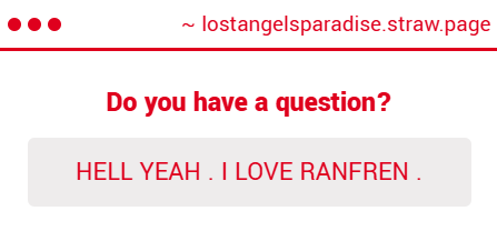 StarryyDivinity's tweet photo. 1. Ranfren truly is a wonderful series, in my opinion. I am fairly happy that it is still ongoing.
2. Thank you. I appreciate the compliments wholeheartedly ♡. https://t.co/S1DY1uLzWp