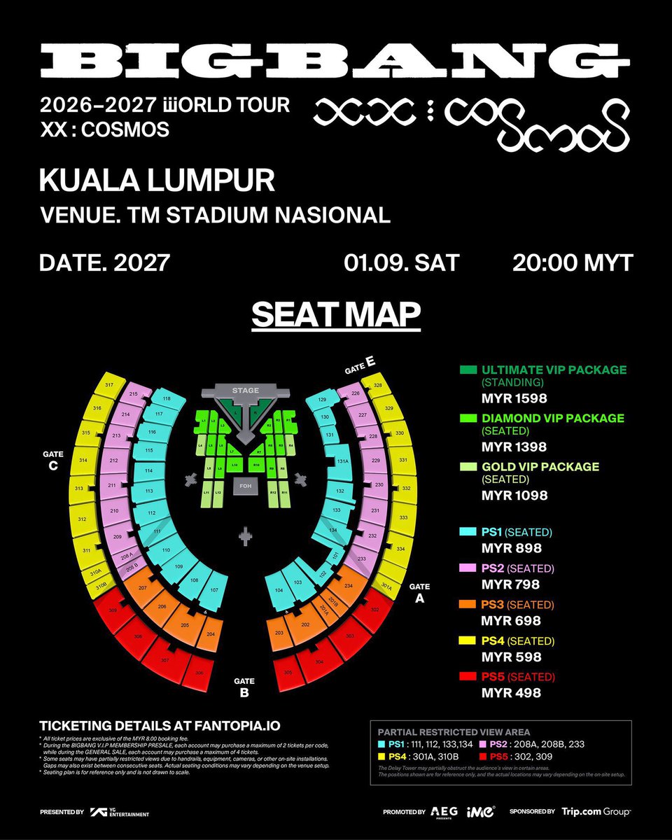 Giftt____'s tweet photo. 💛 BIGBANG IS BACK IN KL 💛

2026–2027 WORLD TOUR
<XX : COSMOS> 🇲🇾
🎫 selling :
💎 ULTIMATE ×2 zone R
💎 DIAMOND ×2 zone L3,L7
💎 PS1×2 zone 131

If you need tickets, please DM me! 📩
#BIGBANG #COSMOS_WORLD_TOUR #COSMOS_WORLD_TOUR_IN_KUALALUMPUR #BIGBANG_IS_BACK #BIGBANGinKL https://t.co/Pd6Xy3Q2qy