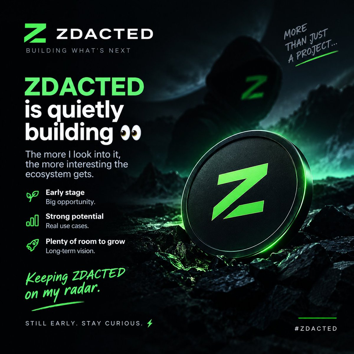CryptoNav_786's tweet photo. @Zdacted is quietly building 👀
The more I look into it, the more interesting the ecosystem gets.

Early stage + strong potential + plenty of room to grow.

Keeping ZDACTED on my radar. 🕶️

Still early. Stay curious. ⚡
#ZDACTED
@Zdacted https://t.co/VbrSxhcwdp