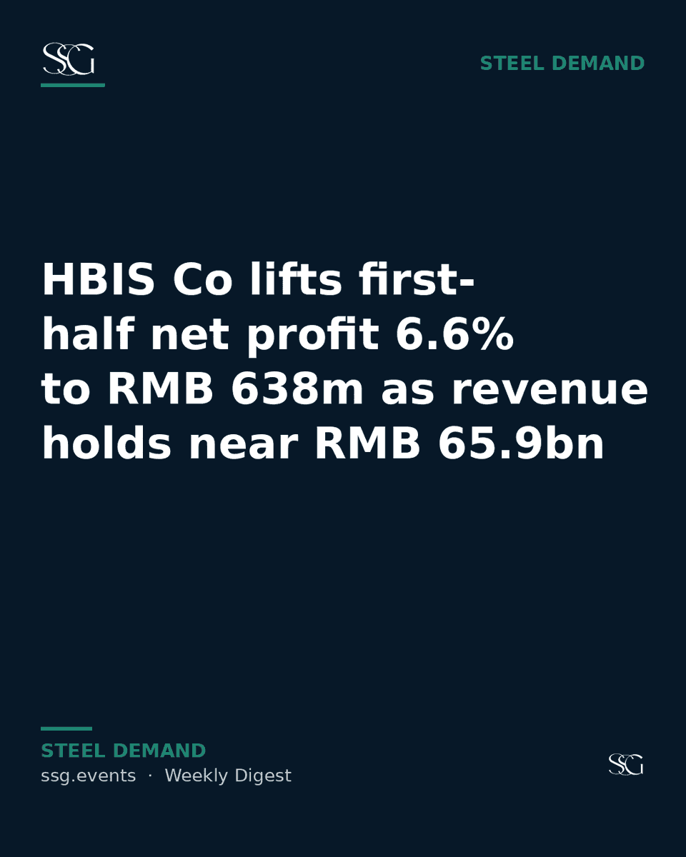 MM_SteelClub's tweet photo. 📦 HBIS Co lifts first-half net profit 6.6% to RMB 638m as revenue holds near RMB 65.9bn

#HbisGroup #SteelDemand #GreenSteel #ChinaSteel #China https://t.co/Bb14QDdxCt
