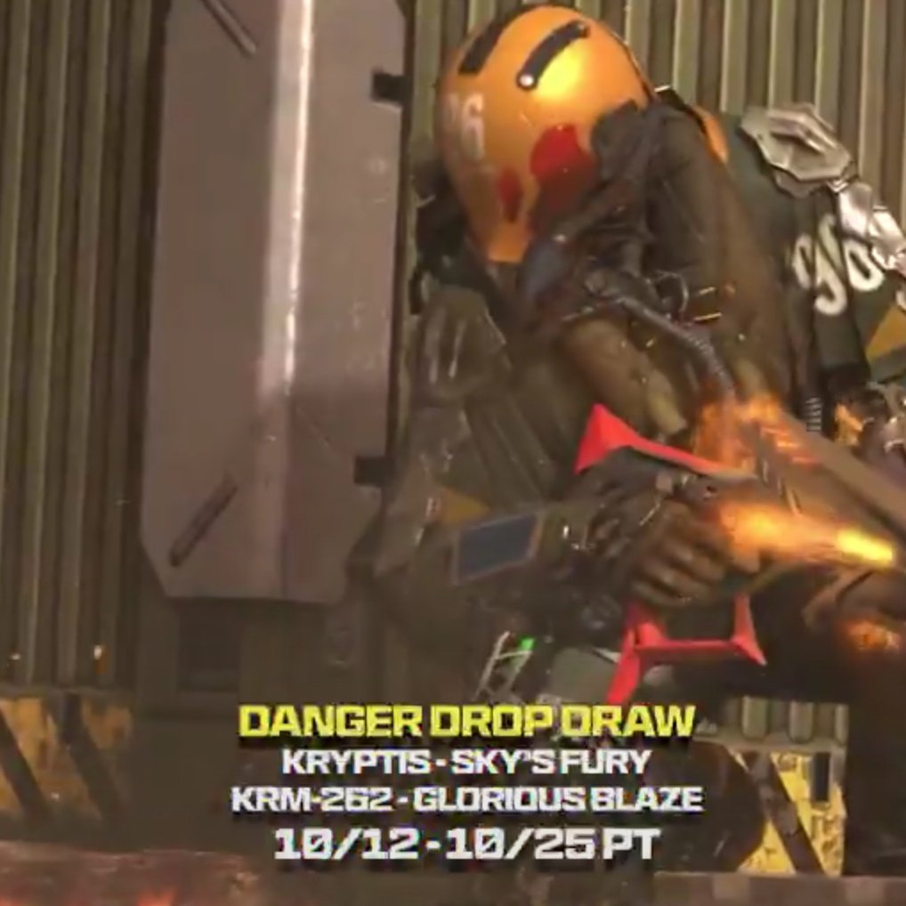 origaries's tweet photo. DANGER DROP DRAW returns to Global from 10/12 to 10/25 PT.
π§ KRM-262 β GLORIOUS BLAZE
πͺ KRYPTIS β SKY'S FURY
For those waiting for its return, get it this time. Donβt expect another return if you skip it.
No info for Garena yet.
#CODM #CODMobile #ArieStyle https://t.co/97B0iR4Yv6