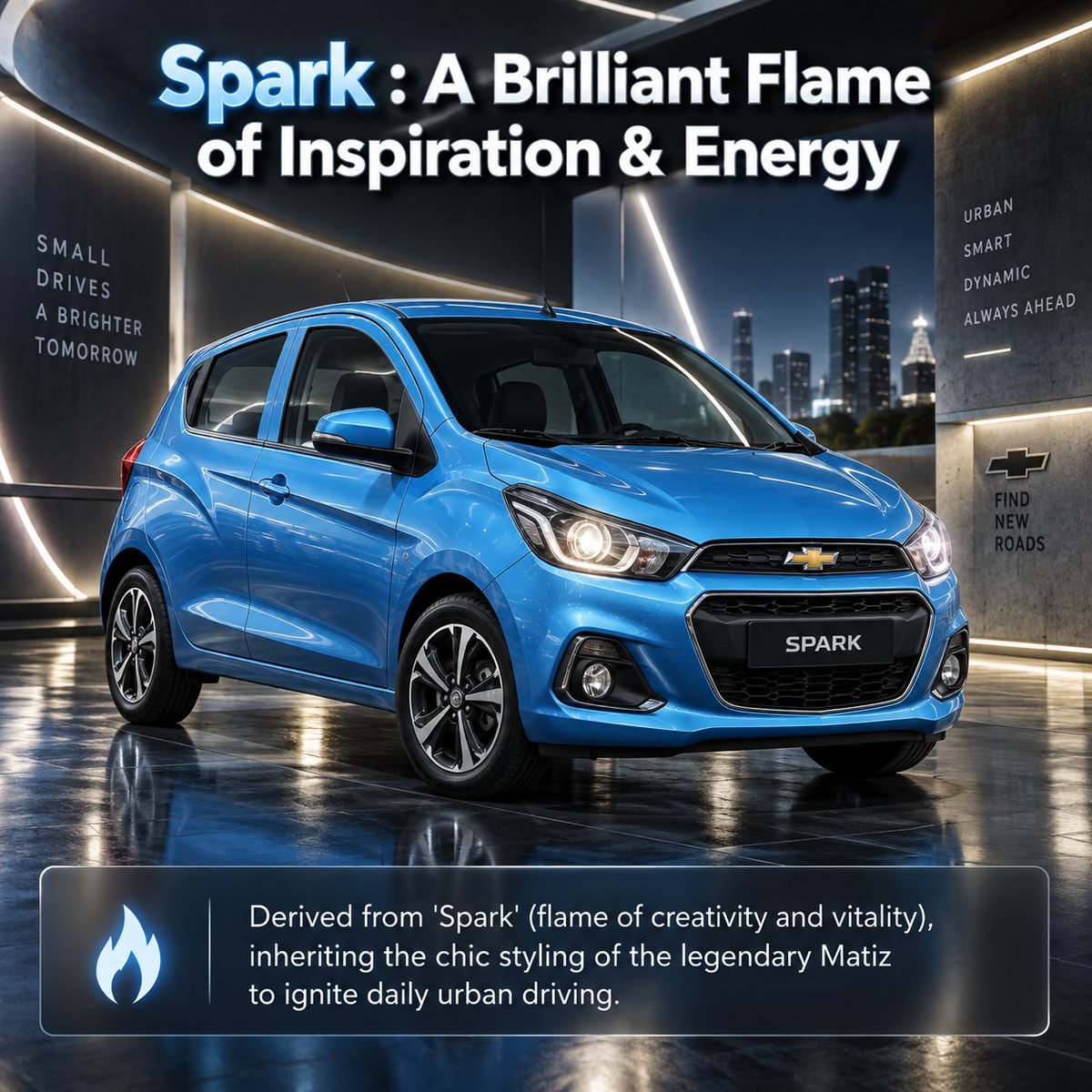 unewnetworks's tweet photo. What makes 'SPARK' a brilliant spark of life? 🚗A Brilliant Flame of Inspiration & Energy:...Giugiaro Italian Design & Matiz...📥 https://t.co/w75br3M1RE #ChevySpark #AutoEtymology https://t.co/ndodMgAGAq