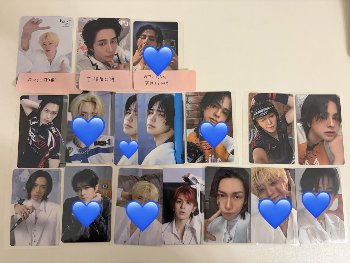 _amaimono's tweet photo. INI 特典トレカ タワレコ店舗 COMMUNE  FCラントレ

【譲】画像のもの 💙以外 
池﨑 木村 後藤 佐野 シュウ(許) 髙塚 西 松田
3枚目過去トレカ

【求】 藤牧
制服トレカ第一弾可
その他異種、n:1ご相談ください

郵送もしくはSTARフェスでの手渡し
お気軽にお声掛けください🙇🏼‍♀️

#INI交換 #INI求 #INI譲 https://t.co/MQftxngTE5
