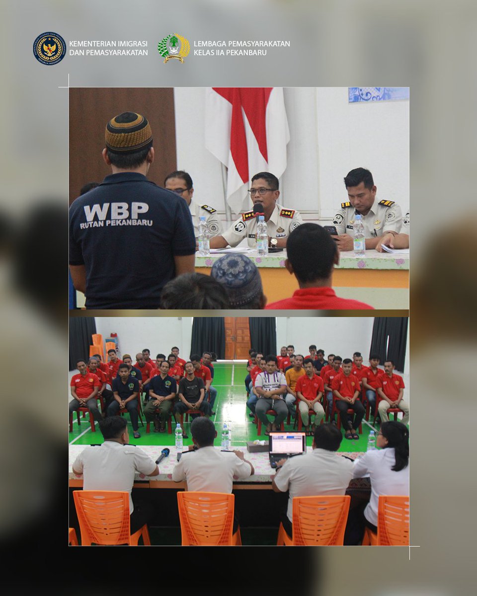 go_lpd's tweet photo. Percepatan pemenuhan hak integrasi WBP terus dilakukan Lapas Kelas IIA Pekanbaru melalui monitoring dan asesmen untuk memastikan proses PB, CB, dan CMB berjalan optimal, transparan, responsif, dan tepat sasaran.

#LapasPekanbaru #Pemasyarakatan https://t.co/UyKBvsXVNu