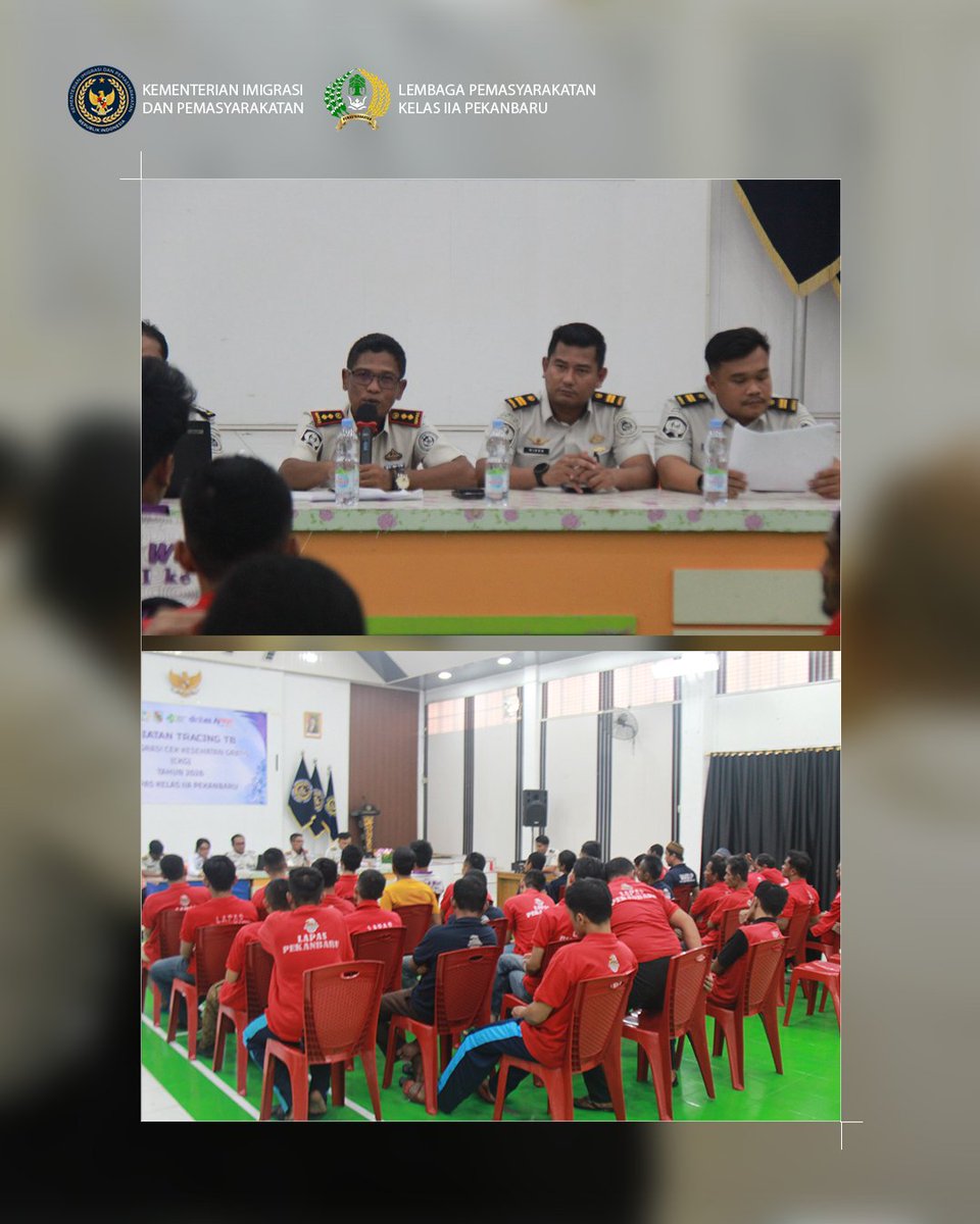 go_lpd's tweet photo. Percepatan pemenuhan hak integrasi WBP terus dilakukan Lapas Kelas IIA Pekanbaru melalui monitoring dan asesmen untuk memastikan proses PB, CB, dan CMB berjalan optimal, transparan, responsif, dan tepat sasaran.

#LapasPekanbaru #Pemasyarakatan https://t.co/UyKBvsXVNu