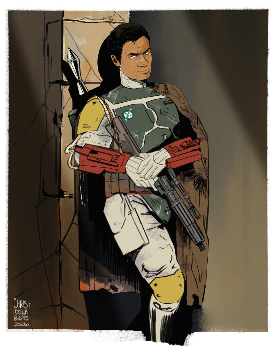 retroanimechris's tweet photo. Boba Fett from my illustration portfolio I completed while in undergrad for part of concept art / character design portfolio. https://t.co/ngd7cX2PiS