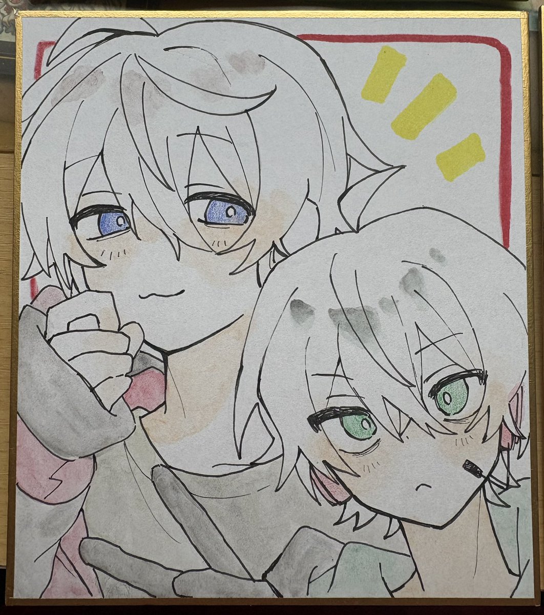 nonn11t's tweet photo. 昨日あげた色紙₍ · ̫·₎ https://t.co/O8hOqhRDZy