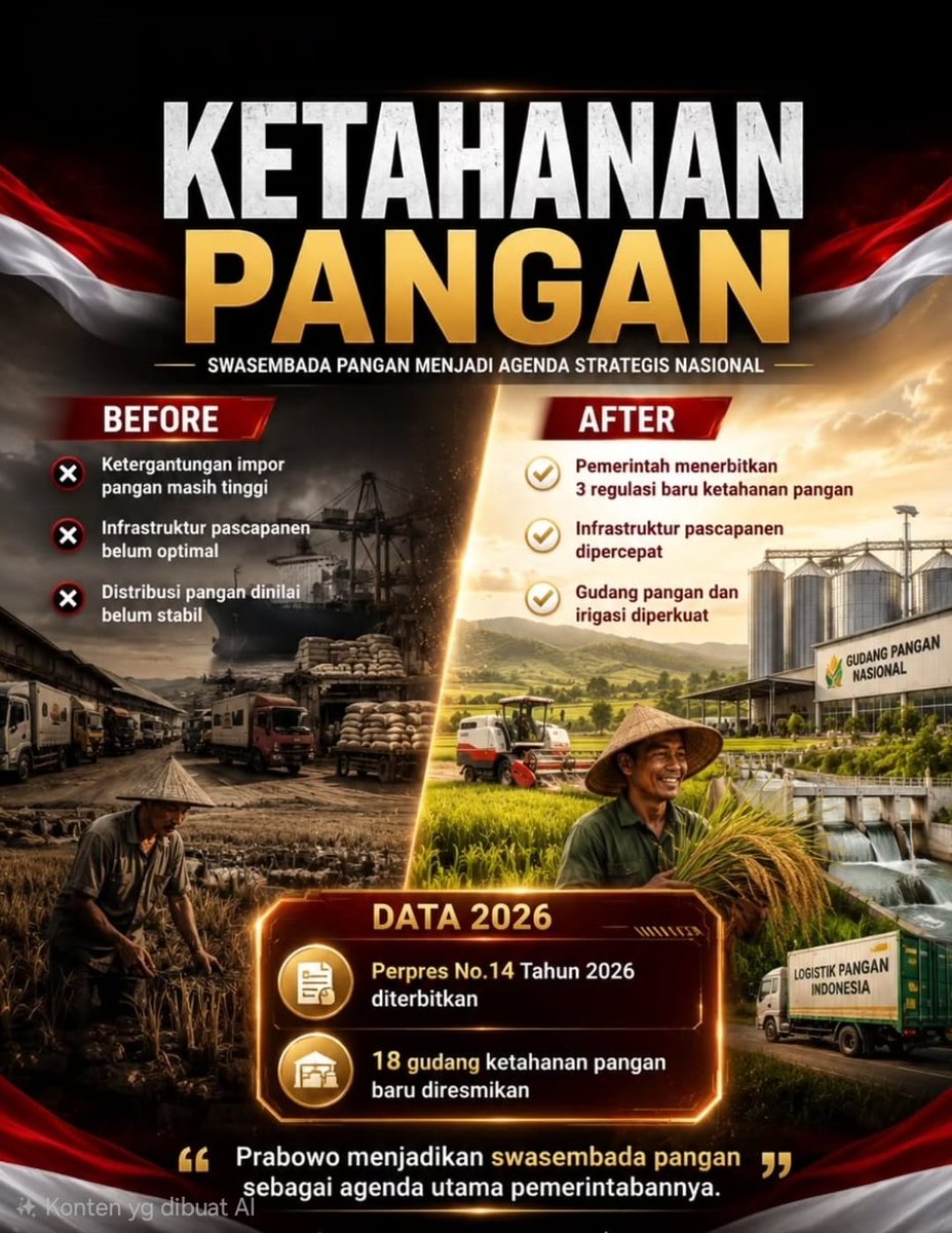 Putriamelia234's tweet photo. Melihat infrastruktur gudang pangan yang makin masif di era Pak Prabowo bikin optimis. Swasembada pangan bukan lagi mimpi. Fokus pada irigasi dan logistik adalah kunci. Bravo pemerintah! #InfoPangan #EkonomiIndonesia #PrabowoGibran https://t.co/UnE6ZurYeH