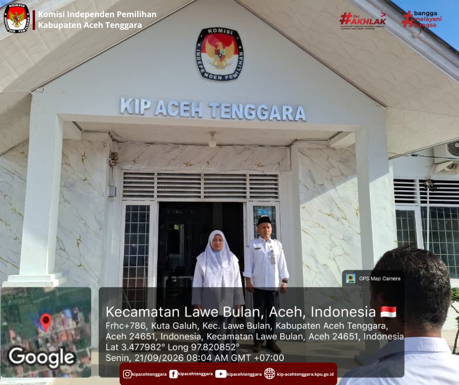 kip_agara's tweet photo. Hai #TemanPemilih
KIP Kabupaten Aceh Tenggara menggelar apel rutin di halaman kantor KIP Kabupaten Aceh Tenggara Senin, 21 September 2026.

Bertindak sebagai Pembina Apel yaitu Kasubbag Perencanaan, Data dan Informasi KIP Kabupaten Aceh Tenggara ( RIFA MAINUR, S.T ) https://t.co/xorssPzQWr