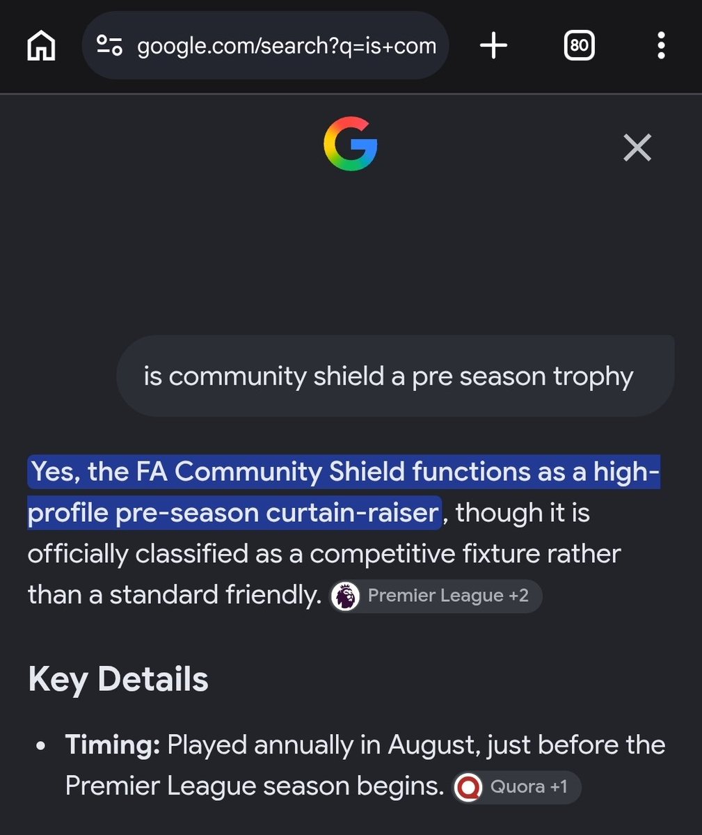 ArthurThokozani's tweet photo. @Dansui4l7 @ESPNUK Community shield is preseason https://t.co/CYNcjNhpoZ