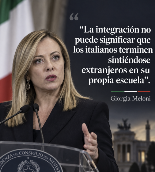 claudiosavoia's tweet photo. Giorgia Meloni anunció que Italia pondrá por ley un máximo de alumnos extranjeros por aula y prohibirá el burka y el hiyab en las escuelas. También pretende obligar a aprender italiano a padres de alumnos extranjeros con serios problemas de integración.

Dice que integración no puede significar que los italianos terminen sintiéndose extranjeros en su propia escuela.

Los directores ya plantearon el problema práctico: ¿qué ocurre en barrios donde la mayoría de los chicos son hijos de inmigrantes? ¿A qué escuela se los manda?

Tema incómodo, pero interesante.

¿Están de acuerdo con Meloni?

¿Aplicarían algo parecido en la Argentina?