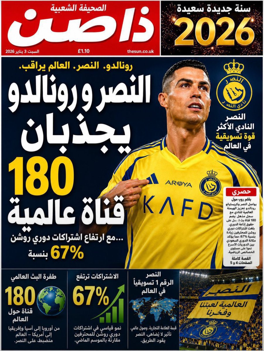 A_A_S_666's tweet photo. صفقة #الدون معا النصر حققت عوائد ماليه تجاوزت ال 1.8 مليار يورو
اي مايعادل تكلفه التعاقد معه بعشرة اضعاف
فلماذا تم مصادرة هذه الاموال ولم تصرف على #النصر !!!؟

والله لو كان فيه عدل لكأن النصر اغنى فريق سعودي وعربي واسيوي

قدر النصر ان منافسة #الحرامي لدية عصابة تطبطب عليه وتدعمة https://t.co/FuVcq5USTo