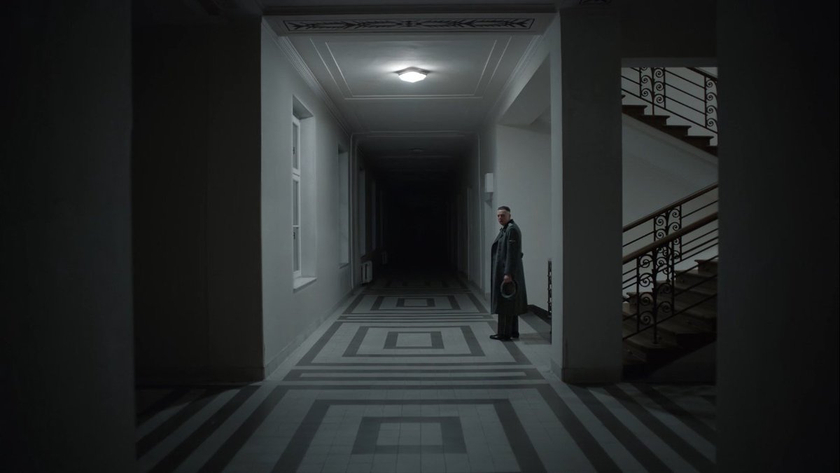 hastifliche's tweet photo. Has anyone noticed that the corridor shot in The Zone of Interest is quite reminiscent of this painting by Hitler? https://t.co/D31cFjWed9