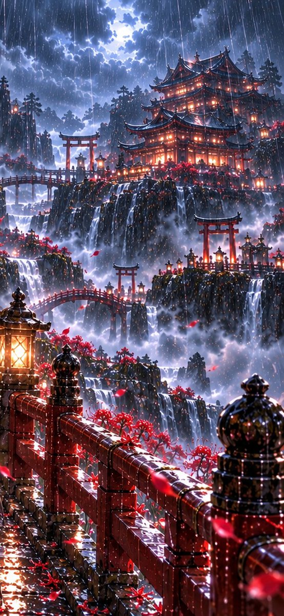 atelierHARUKUMI's tweet photo. 静寂の雨に霞む社の燈。
その帳の中、紅の彼岸花だけが
ひときわ鮮やかに、ただ己の美しさを誇っていた...。
FLOWER DAYS — HERO
#FLOWERDAYS #彼岸花 https://t.co/GyxRgT9E91