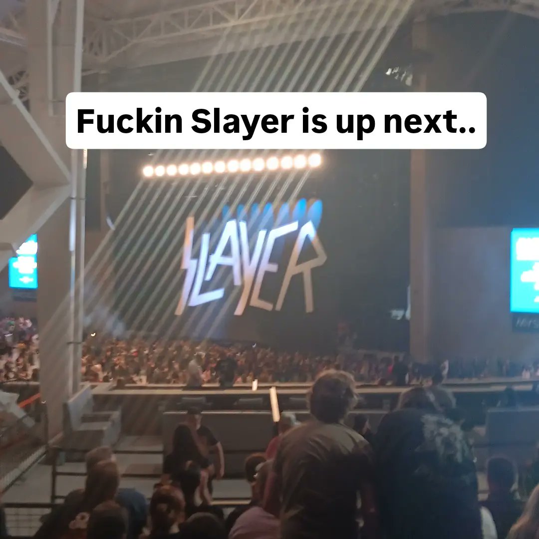 SharenRecib7wc's tweet photo. The openers Hatebreed, Suicidal Tendencies, and Down were all awesome, but at 9 o’clock, the reigning kings of thrash metal will take the stage—and they take no prisoners and show no mercy. All comments. https://t.co/DCUJm6JzGR