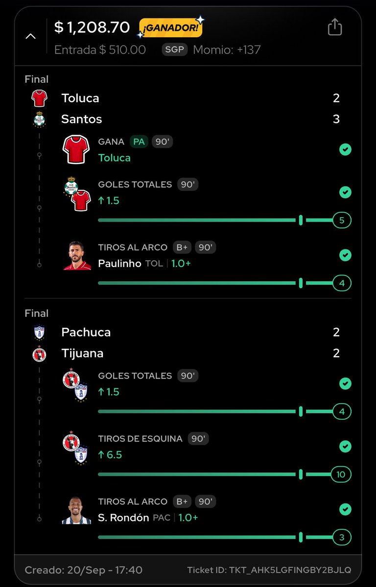 SoyLuisGerman's tweet photo. Bendito Pago Anticipado 💰

Y pensar que iba poner Toluca/Empate 🫣🤣 https://t.co/Xu3AEg9DQc