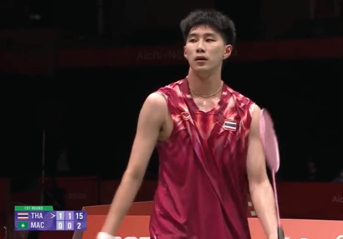 Skyboyz15's tweet photo. 🏸 แบดมินตันชายทีมชาติไทย ชนะ ทีมชาติมาเก๊า 🇹🇭 3 : 0 🇲🇴 ผ่านเข้าสู้รอบ 8 ทีม สุดท้าย เอเชียนเกมส์ 2026 👏🏻👏🏻
#เอเชียนเกมส์ #เอเชียนเกมส์2026 https://t.co/XKKUcsc6VA