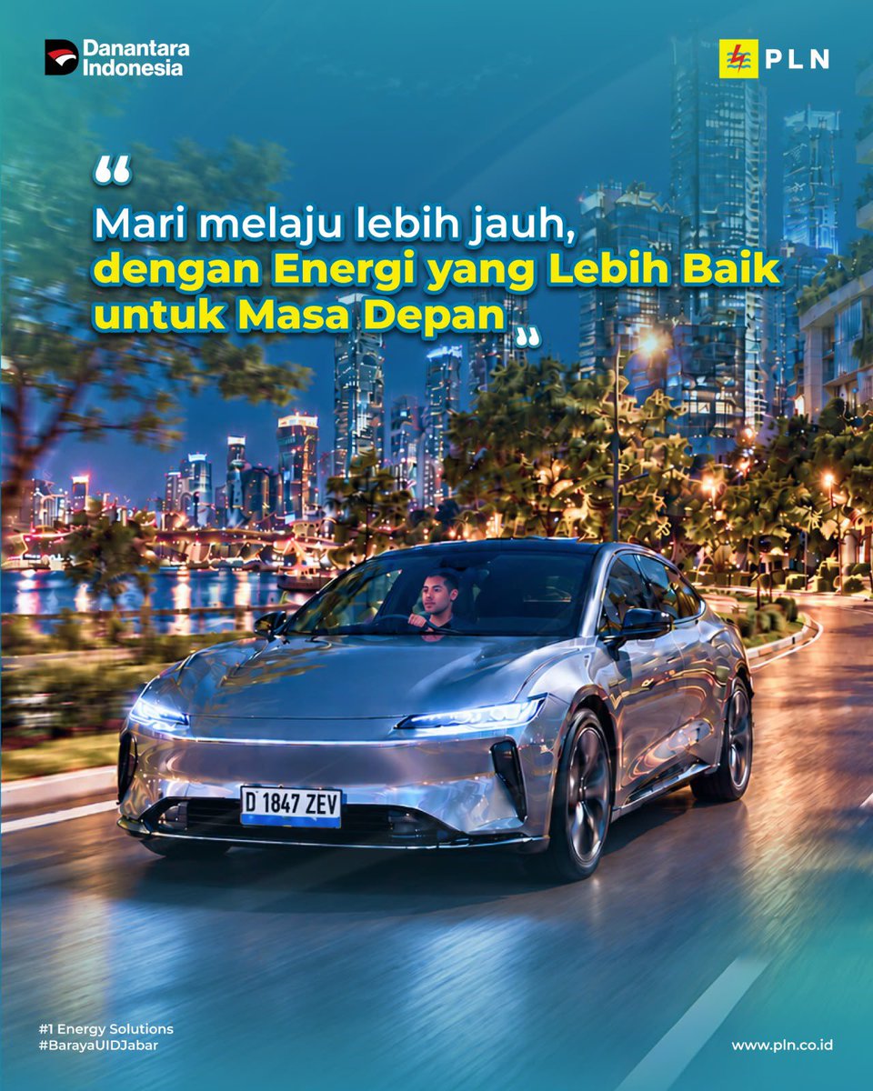 pln_jabar's tweet photo. Bukan sekadar mencapai tujuan, tapi memilih cara yang lebih baik untuk tiba. Bersama energi bersih, menuju masa depan yang lebih baik.

#PLNJabar #PLNMobile #BarayaUIDJabar #ElectrifyingLifestyle #EnergiBersih https://t.co/EyLAhKCmnd